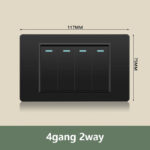 EU Korea Standard Electrical Outlet 220V Wall Light Power Switch,with USB Type-C 20W Smart Fast Charging Socket PC Panel TV TEL - Зураг 22