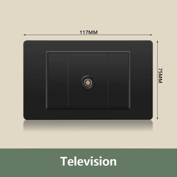 EU Korea Standard Electrical Outlet 220V Wall Light Power Switch,with USB Type-C 20W Smart Fast Charging Socket PC Panel TV TEL - Television
