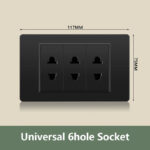 EU Korea Standard Electrical Outlet 220V Wall Light Power Switch,with USB Type-C 20W Smart Fast Charging Socket PC Panel TV TEL - Зураг 15