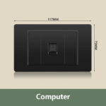 EU Korea Standard Electrical Outlet 220V Wall Light Power Switch,with USB Type-C 20W Smart Fast Charging Socket PC Panel TV TEL - Зураг 9