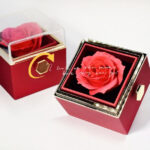 Rotating Soap Flower Rose Gift Box Creative Rotating Rose Jewelry Packaging Box Valentine's Day Gift For Women - Зураг 2