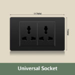 EU Korea Standard Electrical Outlet 220V Wall Light Power Switch,with USB Type-C 20W Smart Fast Charging Socket PC Panel TV TEL - Зураг 10