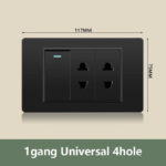 EU Korea Standard Electrical Outlet 220V Wall Light Power Switch,with USB Type-C 20W Smart Fast Charging Socket PC Panel TV TEL - Зураг 16